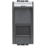 RJ45 socket Livinglight Cat6 STP 1-module anthracite