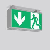 RECHTECK, 7,3 W, aluminium, on/off Ceiling luminaires, L 485 B 125 H 2
