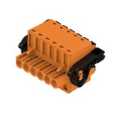 PCB plug-in connector, female plug, 5.08 mm, Number of poles: 6, 180°, PUSH IN with actuator, Clamping range, max. : 3.31 mm², Box