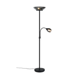 Gerry floor lamp 2xE27 + E14 matt black with reading light