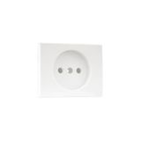 SAF COV PLAT F/SINGLE PHASE SOCKET WHITE