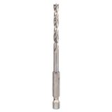 Brad point drill bit, 1/4" hex shank 5 x 52 x 99 mm