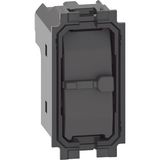 10 A 250 Va.c. double pushbutton 1 P (NO) + 1 P (NO) interlocked for shutters, not lightable - 1 module