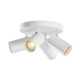 ASTO TUBE, ceiling-mounted light, cylindrical, GU10, 4x max. 10 W, white