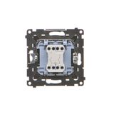 Double socket outlet with earthing for IP44 version with frame seal, with shutters, (module), Simon 24, IP20/IP44, 16A, graphite mat, Flap color: Same as a cover