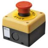 E-Stop, push-in, 2NC, 40-dia. head Medium Turn-reset. with integrated A22E0084E