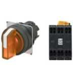 Selector A22NW Ã˜22, 3 position, Lighted, bezel PLASTIC, MANUAL, COLOR A2246300A