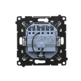 Single socket outlet without earthing, with shutters, Push In system, (module), Simon 24, IP20, 16A, champagne matt