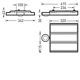High bay luminaires Mirona Fit Lens White ETDD 79W 13300lm Narrow (N) IP65 IK06 3 SDCM