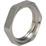 Lock nut brass M12x1.5 with recess for o-ring