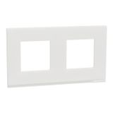Cover frame, Unica Pure, 2 gangs, white