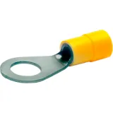 Insulated ring cable lug, 4.0-6.0 mm², AWG 12 to 10, 8.4 mm, M8, yellow, 6508