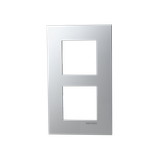 Frame 2-gang / 2+2-modules - Niessen logo - S - Silver