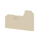 End plate for terminals, dark beige, Height: 89.1 mm, Width: 2.2 mm, V