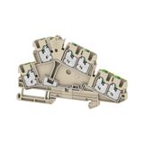 Multi-tier modular terminal, SNAP IN, dark beige, 2.5 mm², 800 V, Numb