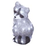 LED decoration – luminous raccoon, 28 cm, outdoor and indoor, cool white, timer