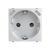 Socket outlet Schuko with USB C+C 15 W charger- 2M - Silver