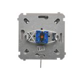 Single switch with backlight LED, (module), 10AX, quick connection, Gold matt, metalic