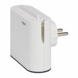 2P 2,5A 2 LAT. OUTL.USB WH/BLK