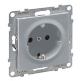 2P+E SOCKET SCHUKO STANDARD AUTO TERMINALS SHUTTERED ALUMINIUM