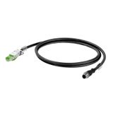 Ethernet Railway Cable (assembled), Connecting line, M12 D-code – IP 6