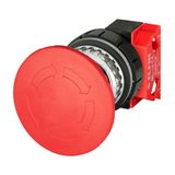 Mushroom push-button Ø 60, twist release, red, N.C.