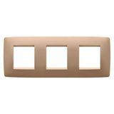 ONE INTERNATIONAL PLATE - IN PAINTED TECHNOPOLYMER - 2+2+2 MODULES HORIZONTAL - SOFT COPPER - CHORUSMART