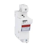 Fuse holder UL recognized and CSA certified, for 22X58mm fuses. 100A/125A rated current at 690VAC, 1P. With status indicator. 1 module
