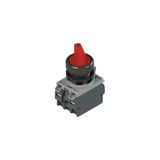Complete unit with illuminated 4 positions selector, fixing adapter and contacts