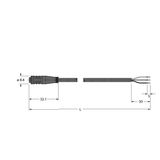 Actuator and Sensor Cable, PVC Connection Cable   PKG3S-10/TEL