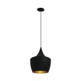 BLACK E27 12W BRASS REFLECTOR