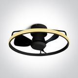 BLACK ABS CEILING FAN 20W LED 28W CCTV IP20 230V