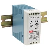 DRC-40B DIN rail power supply, 40W, 27.6/27.6V, MEAN WELL