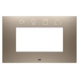 EGO SMART PLATE - IN PAINTED TECHNOPOLYMER - 4 MODULES - LIGHT BRONZE - CHORUSMART