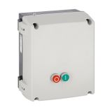 Direct-on-line-starter, 35...50A (18.5...22kW at 400V), IP65, contactor coil voltage 24VAC 50/60Hz, non-metallic enclosure, with thermal overload relay, with START and STOP/RESET buttons