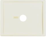 Centre plate for pneumatic call switch, lens, arsys, white glossy