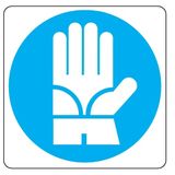 Adhesive for mandatory sign - Al - Side: 125 mm