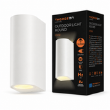 Outdoor Wall Light without Light Source 2xGU10 IP65 Round Matt White THORGEON