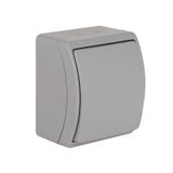 VW-1 Koala Single Pole Switch surface mounted IP44 Koala gray VW 151-03