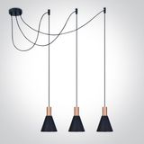 COPPER BLACK SHADE 10W 3xE27