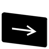 Labeling plate 17.5x27 mm, black label, icon: Arrow pointing to the right