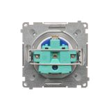 Double two-way switch, (module), 10AX, Screw, Inox, metallized