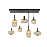 Lucide MALOTO - Pendant light - 7xE27 - Amber