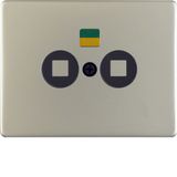 Centre plate soc.out. f.floating output, lab. field, arsys, steel matt