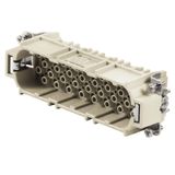 HDC insert, Male, 250 V, 10 A, Number of poles: 64, Crimp connection, Size: 8