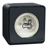 Mureva Styl - Reinforced 2P+E power outlet for EVs - IP55 IK08 - surface mounted - grey