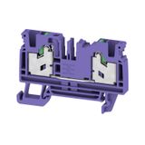 Feed-through terminal block, SNAP IN, violet, 4 mm², 32 A, 1000 V, Num