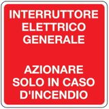 Fire sign - Al - Dimensions: 150x150 mm