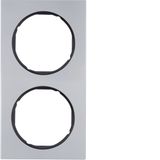 Frame 2gang, R.3, al./black