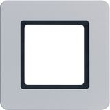 Frame 1gang, Q.7, Aluminium, aluminium blasted for illumnation